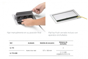 ENCHUFE FLIPTOP PUSH CUCINE OGGI NUEVO IL 733.