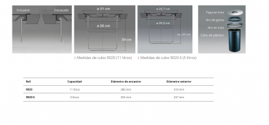 CUBO DE BASURA ENCASTRABLE EN ENCIMERA WASTE. CUCINE OGGI