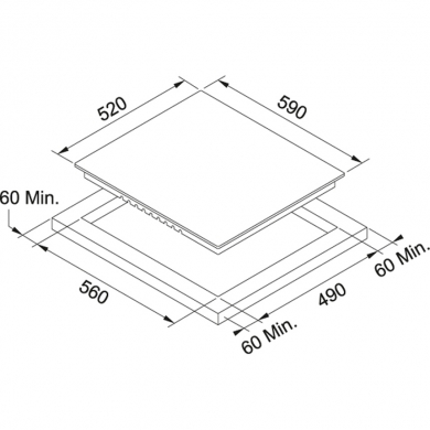 Franke Vitrocerámica FHR 603 C TD BK Cristal 108.0530.022