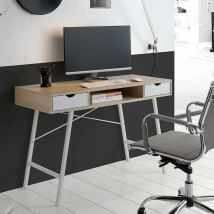 Escritorio de Estudio 120 cm Acabado Roble &ndash; Hispanohogar 74500  