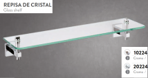 REPISA DE CRISTAL DE MEDITERRANEA 10224/20224 EN STOCK.