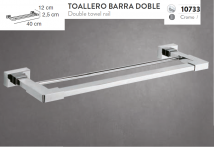 TOALLERO BARRA DOBLE  MODELO ARIES MEDITERR&Aacute;NEA NUEVO 10733 EN STOCK.