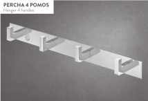 PERCHA CON 4 POMOS DE MEDITERRANEA NUEVO EN STOCK