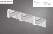 PERCHA DE 3 POMOS DE MEDITERRANEA NUEVO EN STOCK.