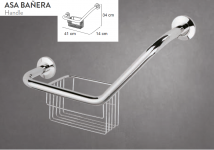 ASA DE BAÑERA  CON JABONERA MODELO ESCORPIÓN  MEDITERRÁNEA NUEVO 11328. 