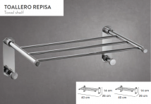 TOALLERO REPISA MODELO INTRO  MEDITERRANEA. 12723 NUEVO 