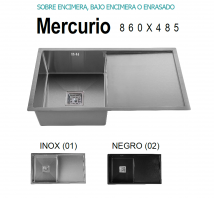 URDAPLAST FREGADERO SOBRE ENCIMERA MODELO MERCURIO  , BAJO ENCIMERA O ENRASADO NOVEDAD 