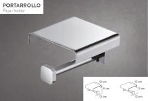 PORTARROLLOS CON TAPA CROMO MEDITERRÁNEA DEL BAÑO NUEVO.