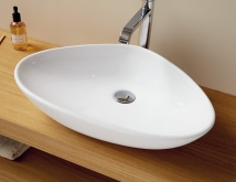 LAVABO PORCELANA SOBRE ENCIMERA TRIANGULAR BERGAMO. SANYCCES.