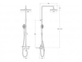 ROCA COLUMNA DE DUCHA CON REPISA EVEN  A5A9B90C00

