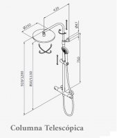 COLUMNA TERMOSTATICA DE DUCHA MODELO E- DRY  NUEVO GRB
