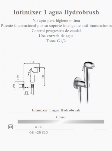 Intimixer 1 agua Hydrobrush  08426320  GRB NUEVO