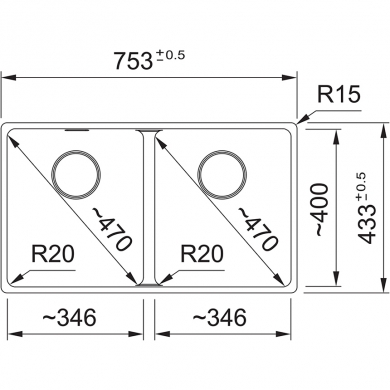 FRANKE FREGADERO  BAJO ENCIMERA  O RAS MODELO MARIS MRG 220 / 120  FRAGRANITE NUEVO