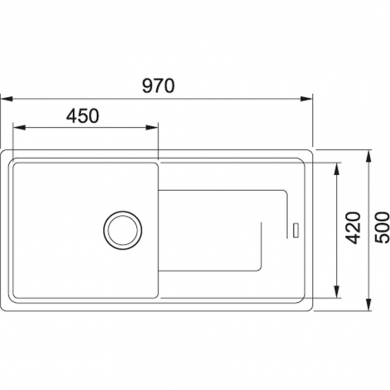 FRANKE FREGADERO MODELO TITAN TTD  611 – 97  TECTONITE    NOVEDAD