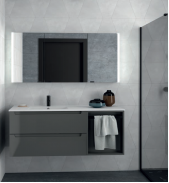 MUEBLE DE BAÃO MONTERREY 2 CAJONES CON MODULO A ELEGIR SALGAR