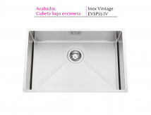 .FREGADERO DE ACERO INOXIDABLE BAJO ENCIMERA  MODELO VIBRATO VINTAGE EVSP55 IV -  670 x 450 mm NOVEDAD