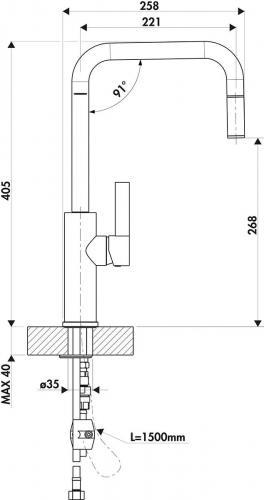 LUISINA GRIFO DE DUCHA EXTRAIBLE ESTILO INDUSTRIAL MODELO BRONX RC616DO NOVEDAD