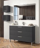 CONJUNTO MUEBLE DE BAÑO Y LAVABO LUNA 3C. CAMPOARAS.