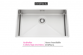 FREGADERO DE ACERO INOXIDABLE VIBRATO EVSP56 IL LUISINA NOVEDAD