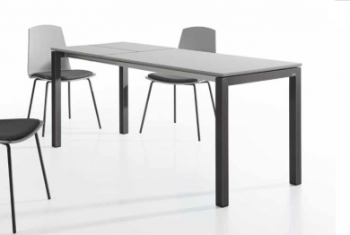 Mesa extensible Fenicia , encimera cristal. Bailen