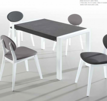 MESA DE COCINA NOVA ENCIMERA CRISTAL BLANCO.BAILEN