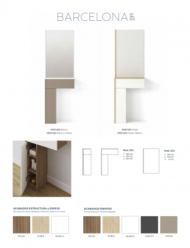 CONJUNTO RECIBIDOR ESPEJO 832+ 833 HERDASA NOVEDAD