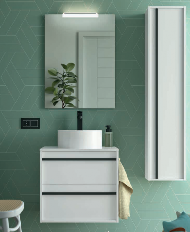 Mueble Atiila suspendido,con encimera y lavabo. salgar