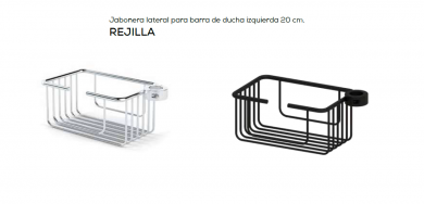 BELTRAN JABONERA LATERAL PARA BARRA DE DUCHA IZQUIERDA 20 CM.