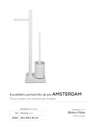 BELTRAN ESCOBILLERO PORTARROLLO DE PIE DISEÑO AMSTERDAM NOVEDAD