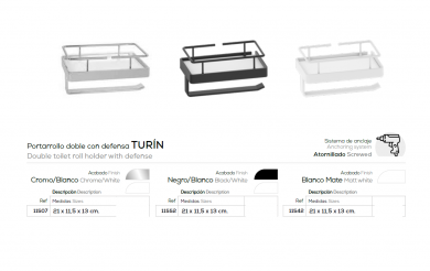BELTRAN PORTARROLLOS DOBLE DISEÑO TURÍN NUEVO