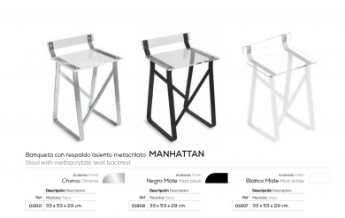 BELTRAN MANHATTAN BANQUETA CON RESPALDO NUEVO ENVÍO GRATIS 