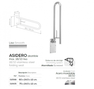 ASA DE BAÑO ABATIBLE 02598 / 02605  BELTRAN