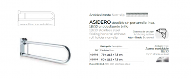 ASIDERO ABATIBLE SIN PORTARROLLO - BELTRAN 02892/02893