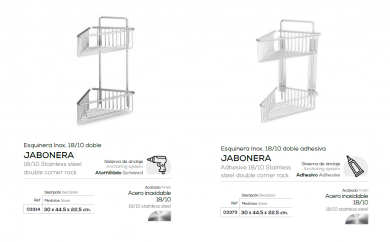 ESQUINERA INOX DOBLE DE BELTRAN 03314