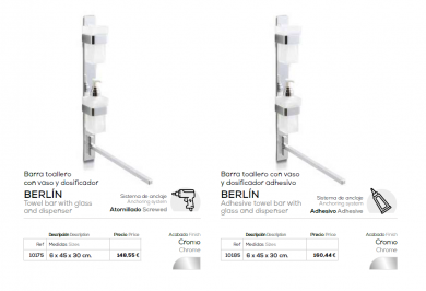 TOALLERO CON VASO Y DOSIFICADOR  10175 BELTRAN