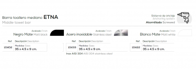 TOALLERO MODELO ETNA DE 35 CM BELTRAN 10402