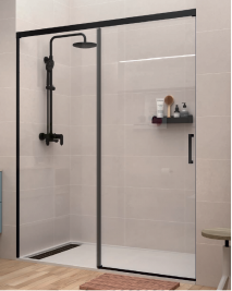 MAMPARA FRONTAL 1 PUERTA 1 CORREDERA  NEGRO COPENHAGUE. SALGAR