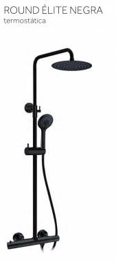 Columna TermostÃ¡tica Negra Round Ãlite  GME 3097