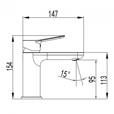 GRIFO MONOMANDO DE LAVABO MODELO RHIO 3165 GME