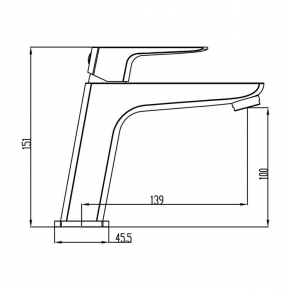 GRIFO MONOMANDO DE LAVABO MODELO MARRIOT CROMO 3150 GME