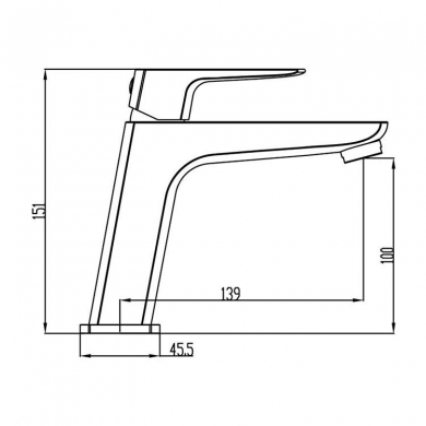 GRIFO MONOMANDO DE LAVABO MODELO MARRIOT CROMO 3150 GME