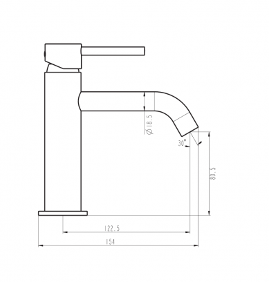 GRIFO NIQUEL CEPILLADO DE LAVABO MODELO SIRIO 3170NK GME