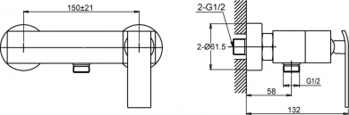 GRUPO DE DUCHA  MODELO ZIO 3003  GME 