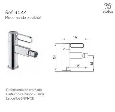 GRIFO DE BIDE  SERIE DIOR GME 3021