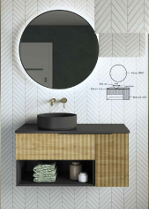 MUEBLE DE BAÑO MANILA 1 CAJON,1 PUERTA, 1 ESTANTE .KOIBATH