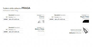 TOALLERO ANILLA ADHESIVO PRAGA BELTRAN