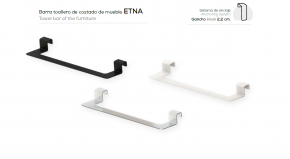  BARRA TOALLERO DE COSTADO DE MUEBLE  ETNA  10418