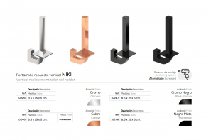 PORTARROLLO REPUESTO VERTICAL NIKI 10226