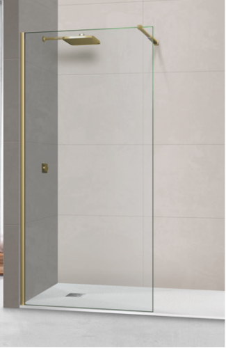 Mampara , Panel fijo Modena, perfil oro Ibermampara. 