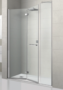 MAMPARA FRONTAL 1 PUERTA PLEGABLE Y 1 FIJO PRAGA. SUPERBAN, IBERMAMPARA.